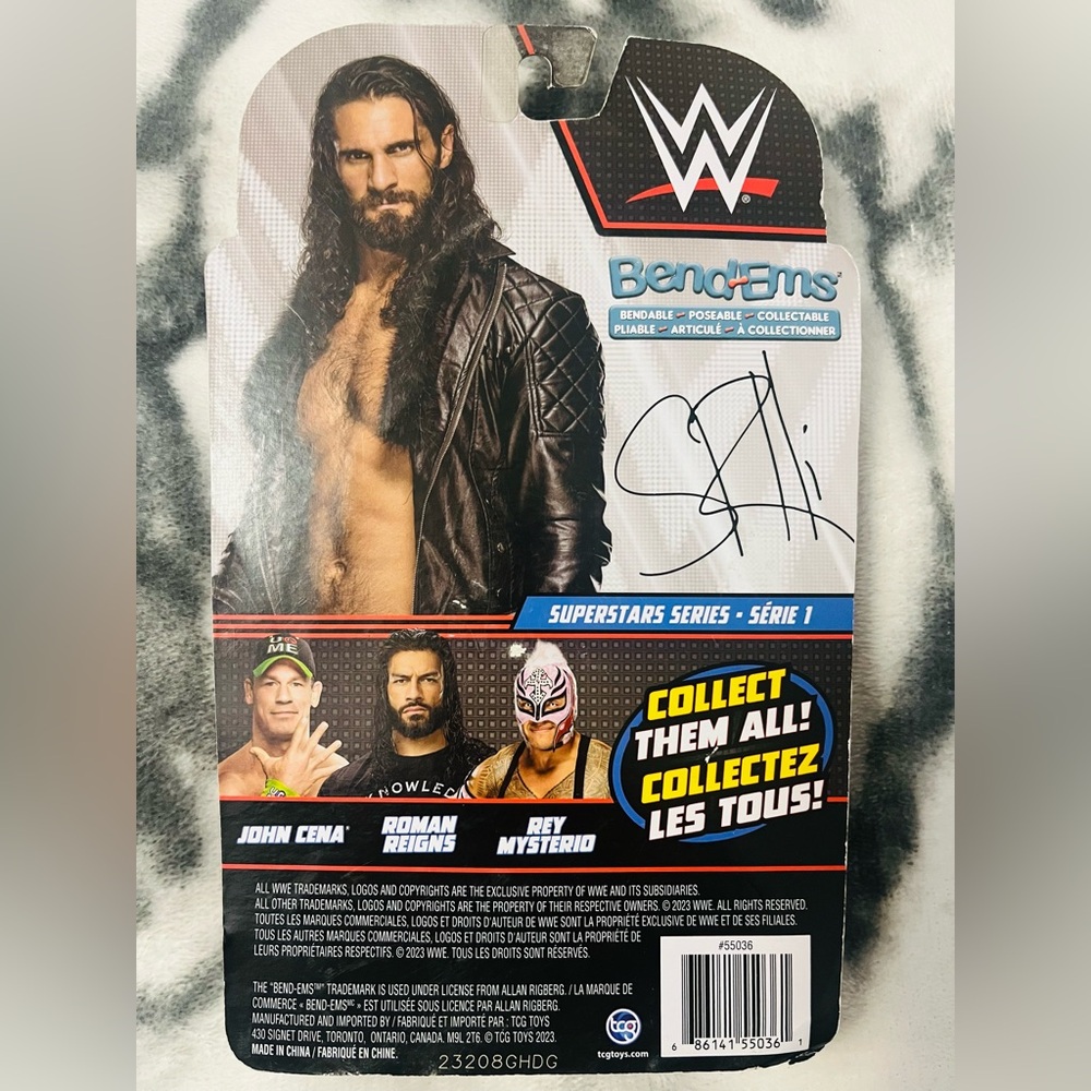 2023 WWE Bend-Ems Seth "Freakin" Rollins Action Figure - NIB - Picture 2 of 2